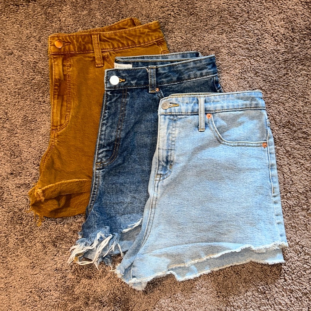 Size 12 high rise denim shorts bundle!!